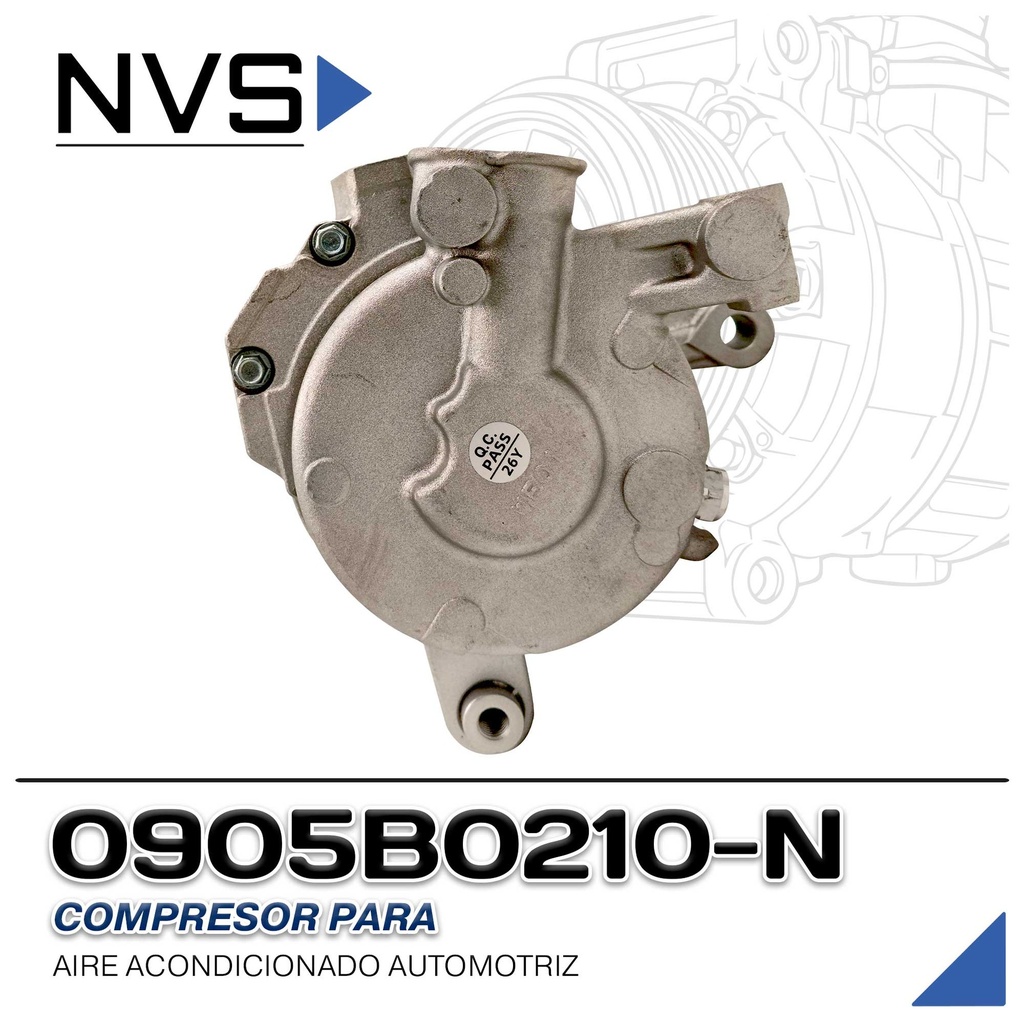COMPRESOR RAM 1500 AÑO 11-13 / DAKOTA 08-12 / JEEP COMMANDER 08-10 / GRAND CHEROKEE 08-10 / MITSUBISHI RAIDER 06-09 V6/V8 3.7L/4.7L  R-134-A 6PK 149MM 12V 10SR15E NEVADA ASIA