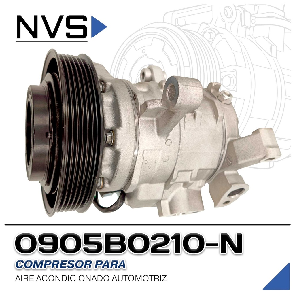 COMPRESOR RAM 1500 AÑO 11-13 / DAKOTA 08-12 / JEEP COMMANDER 08-10 / GRAND CHEROKEE 08-10 / MITSUBISHI RAIDER 06-09 V6/V8 3.7L/4.7L  R-134-A 6PK 149MM 12V 10SR15E NEVADA ASIA
