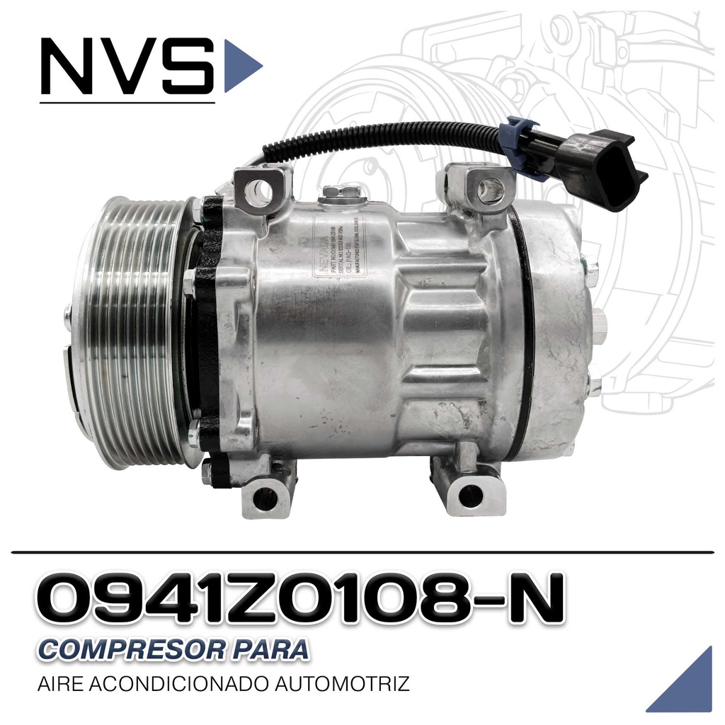 COMPRESOR 709 FREIGHTLINER R-134-A 12V T/P 8PK NEVADA ASIA