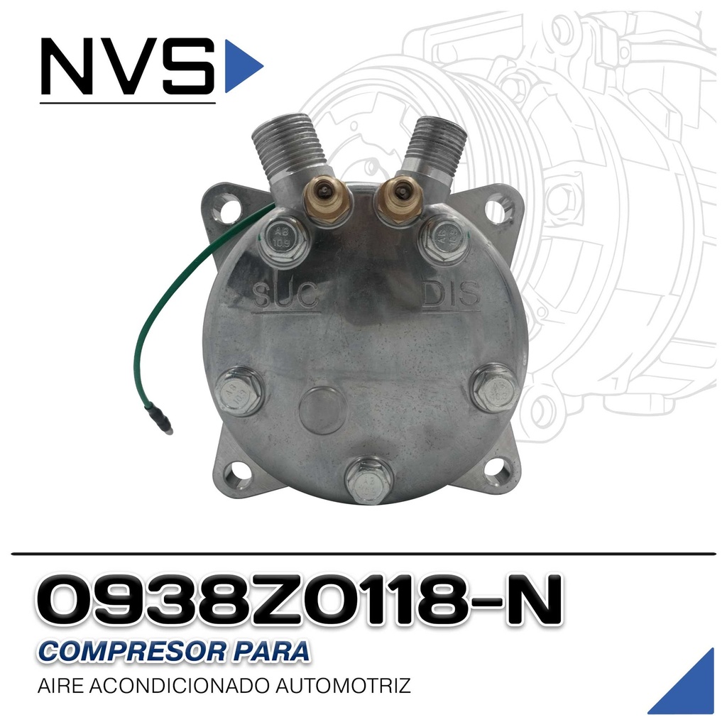 COMPRESOR 508 STD R-134-A 8 OREJAS O-RING 24V 2A NEVADA ASIA