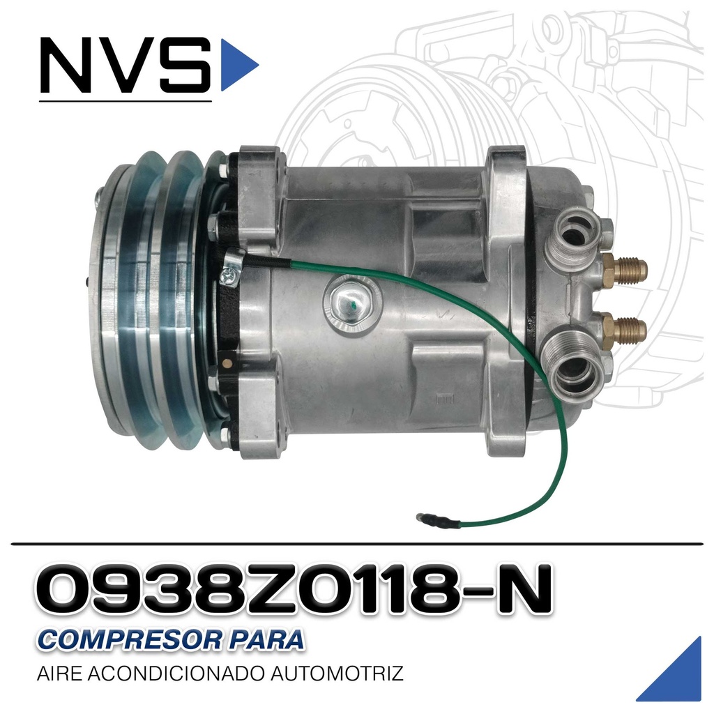 COMPRESOR 508 STD R-134-A 8 OREJAS TOMA VERTICAL O-RING 24V 132MM 2A SD5S14 NEVADA ASIA