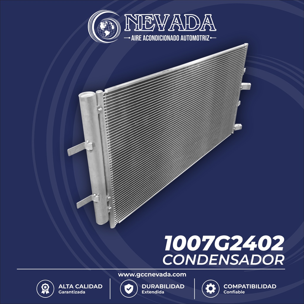 CONDENSADOR FORD TRANSIT 150/250/350/ 350HD AÑO 15/19 R-134-A NEVADA ASIA