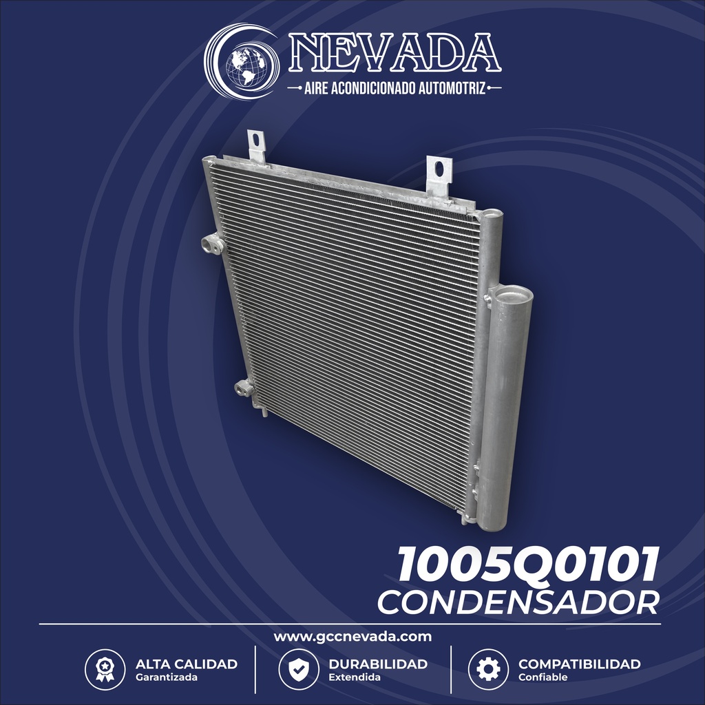 CONDENSADOR DODGE ATTITUDE AÑO 17/21 / MITSUBISHI MIRAGE / MIRAGE G4 16/24 R-134-A C/FILTRO NEVADA ASIA