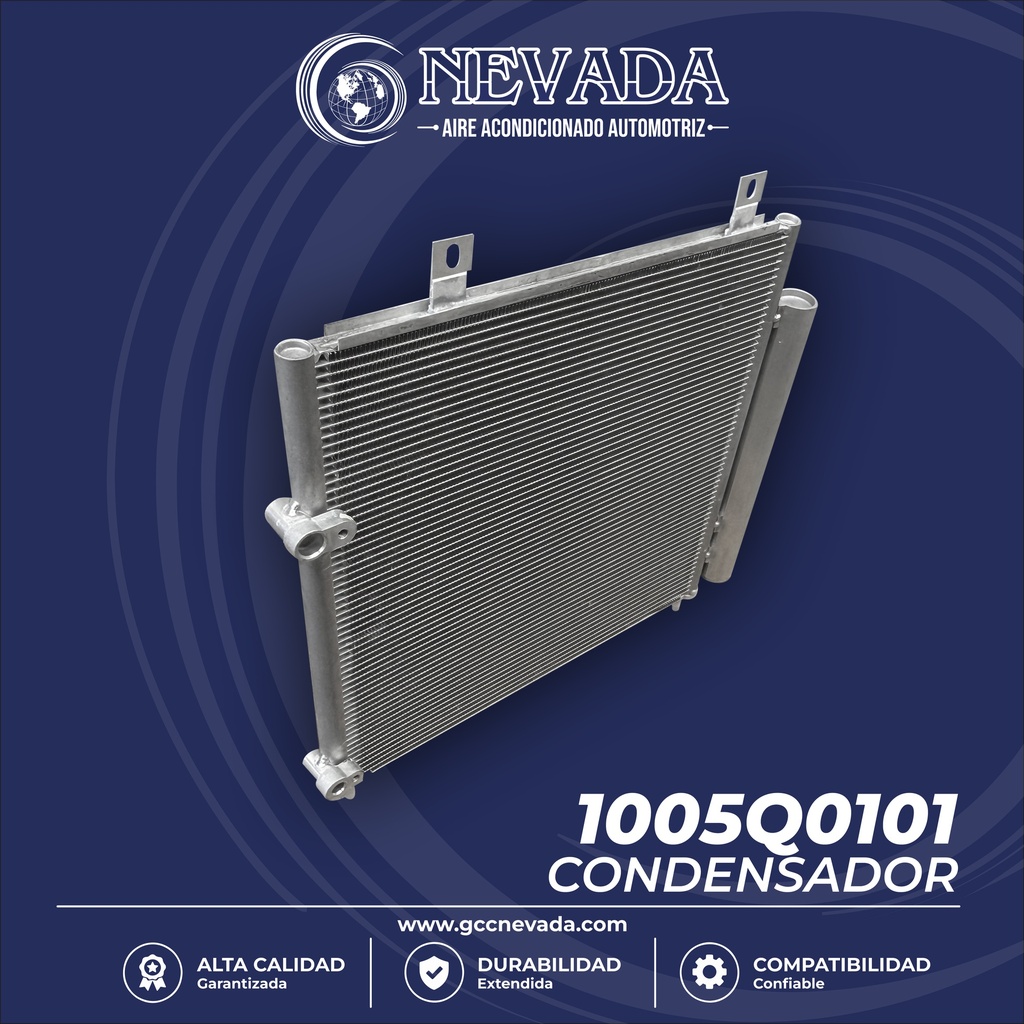 CONDENSADOR DODGE ATTITUDE AÑO 17/21 / MITSUBISHI MIRAGE / MIRAGE G4 16/24 R-134-A C/FILTRO NEVADA ASIA
