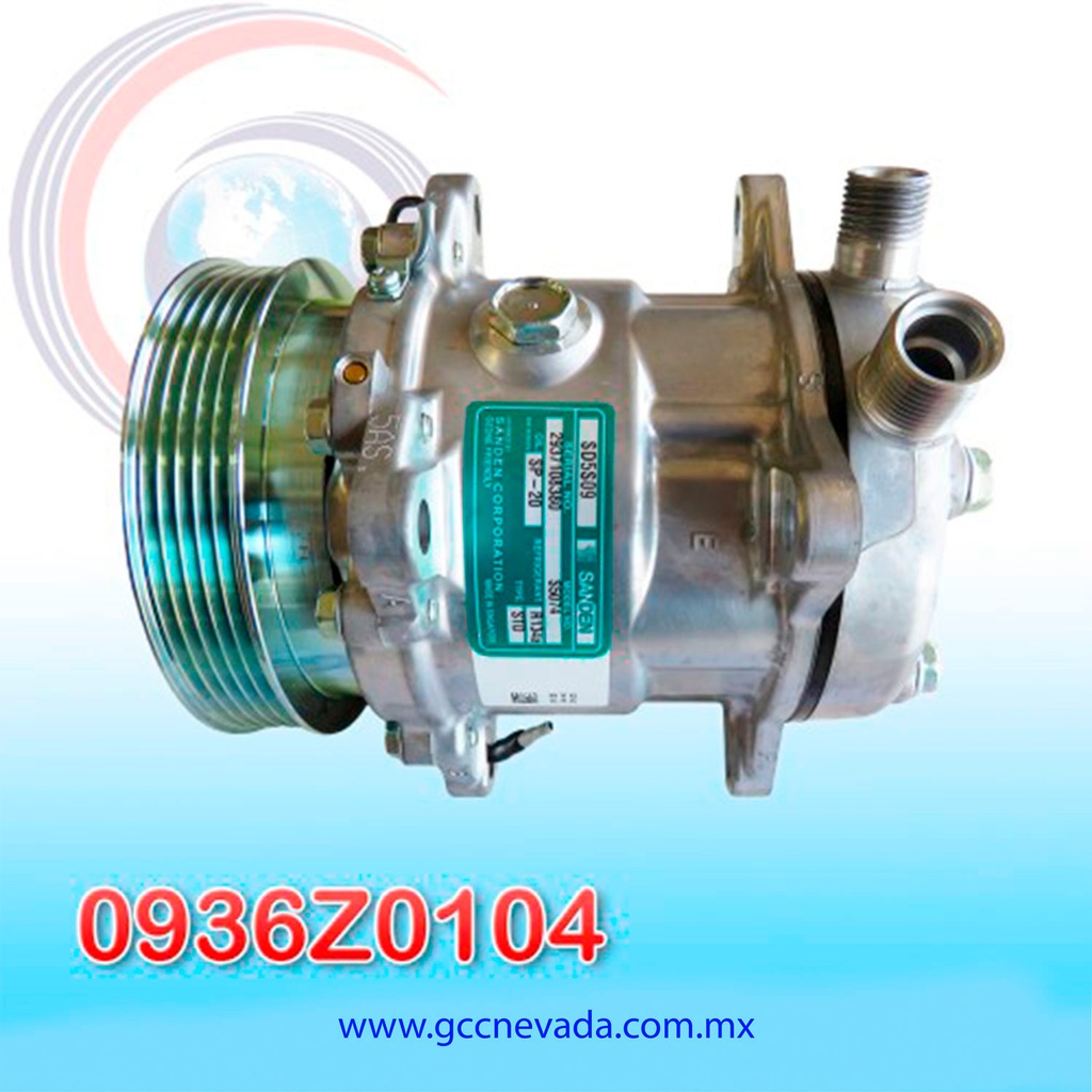 COMPRESOR 505 SANDEN R-134-A O-RING 5PK 12V 8 OREJAS SINGAPUR