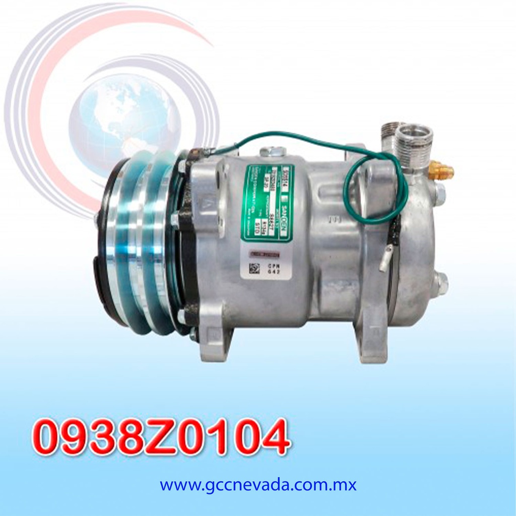 COMPRESOR 508 SANDEN R-134-A 8 OREJAS O-RING 2A 24V SINGAPUR