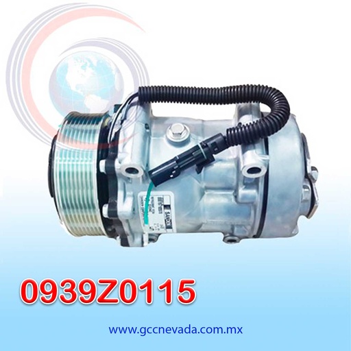 COMPRESOR 510 SANDEN R-134-A T/P TOMA HORIZONTAL MUFFLER 8PK 12V USA