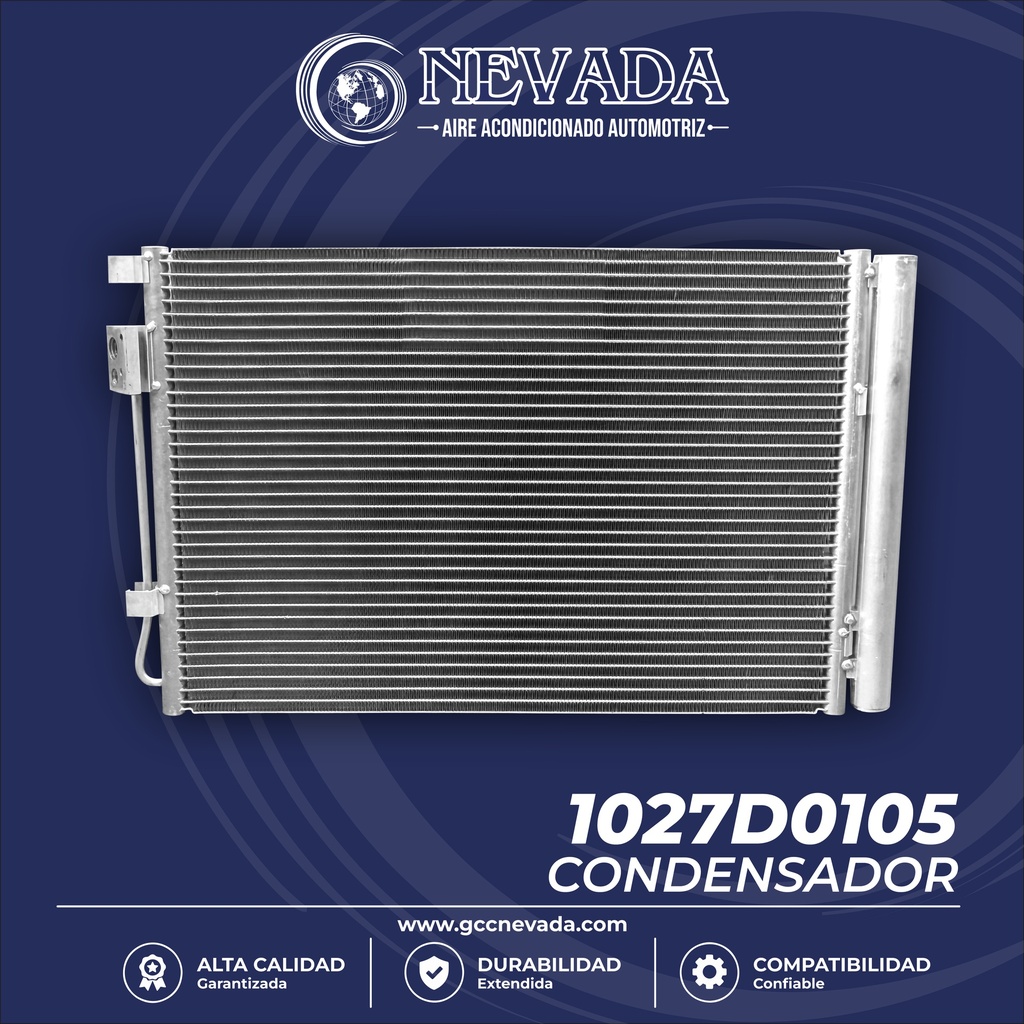 CONDENSADOR KIA RIO / HYUNDAI VELOSTER 13-16 / HYUNDAI ACCENT 13-17 C/FILTRO NEVADA