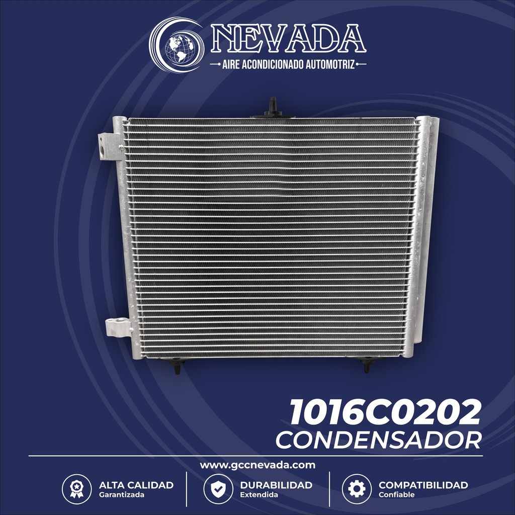 CONDENSADOR PEUGEOT 207 AÑO 06-10 / CITROEN C2 07-12 R-134-A NEVADA