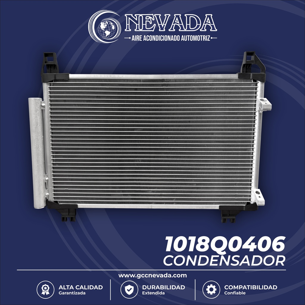 CONDENSADOR TOYOTA YARIS AÑO 06-15 R-134-A NEVADA