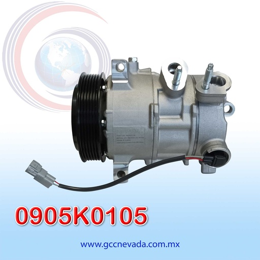 [0905K0105] COMPRESOR DODGE CALIBER 2.4L AÑO 09-12 / JEEP COMPASS / PATRIOT 2.4L 09-17 T/P 6PK 125MM 12V 6SEU16C NEVADA