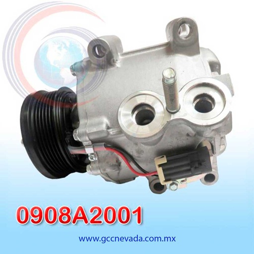 [0908A2001] COMPRESOR CHEVROLET TRAILBLAZER  SCROLL AÑO 02-09 / BUICK RAINIER 04-07 / GMC ENVOY 02-09 R-134-A V-6 6PK 100MM 12V TRSA12 SANDEN JAPON