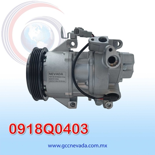[0918Q0403] COMPRESOR TOYOTA YARIS AÑO 12-18 / YARIS R 16-18 R-134-A T/P 4PK 120MM 12V 5TSE10C NEVADA