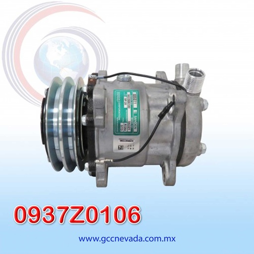 [0937Z0106] COMPRESOR 507 STD R-134-A 8 OREJAS T/VERTICAL O-RING 2A 125MM 12V SD5H11 SANDEN SINGAPUR