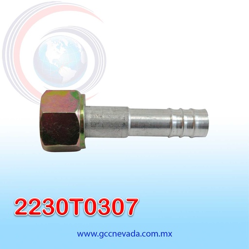 [2230T0307] FITTING UNIVERSAL ORING # 10 (1/2") RECTO T/ACERO NEVADA (PAQ 10) ASIA