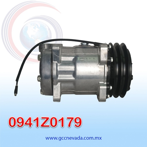 [0941Z0179] COMPRESOR 709 TOMA VERTICAL MUFFLER R-134-A 8 OREJAS 2A 132MM 12V NEVADA
