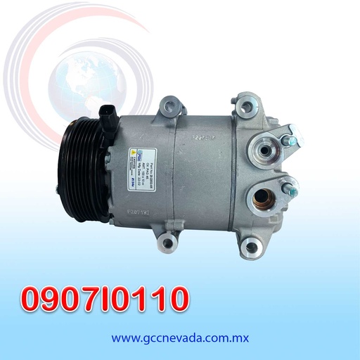 [0907I0110] COMPRESOR FORD ECOSPORT AÑO 13-15 2.0 L4 / FIESTA 14-19 1.6 L4 / TRANSIT 150/250/350  3.2 L5 VS16 6PK 108MM 12V R-134-A NEVADA