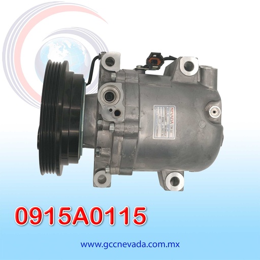 [0915A0115] COMPRESOR NISSAN SENTRA  TSURU III AÑO 05-17 4PK 12V CLASONIC NEVADA