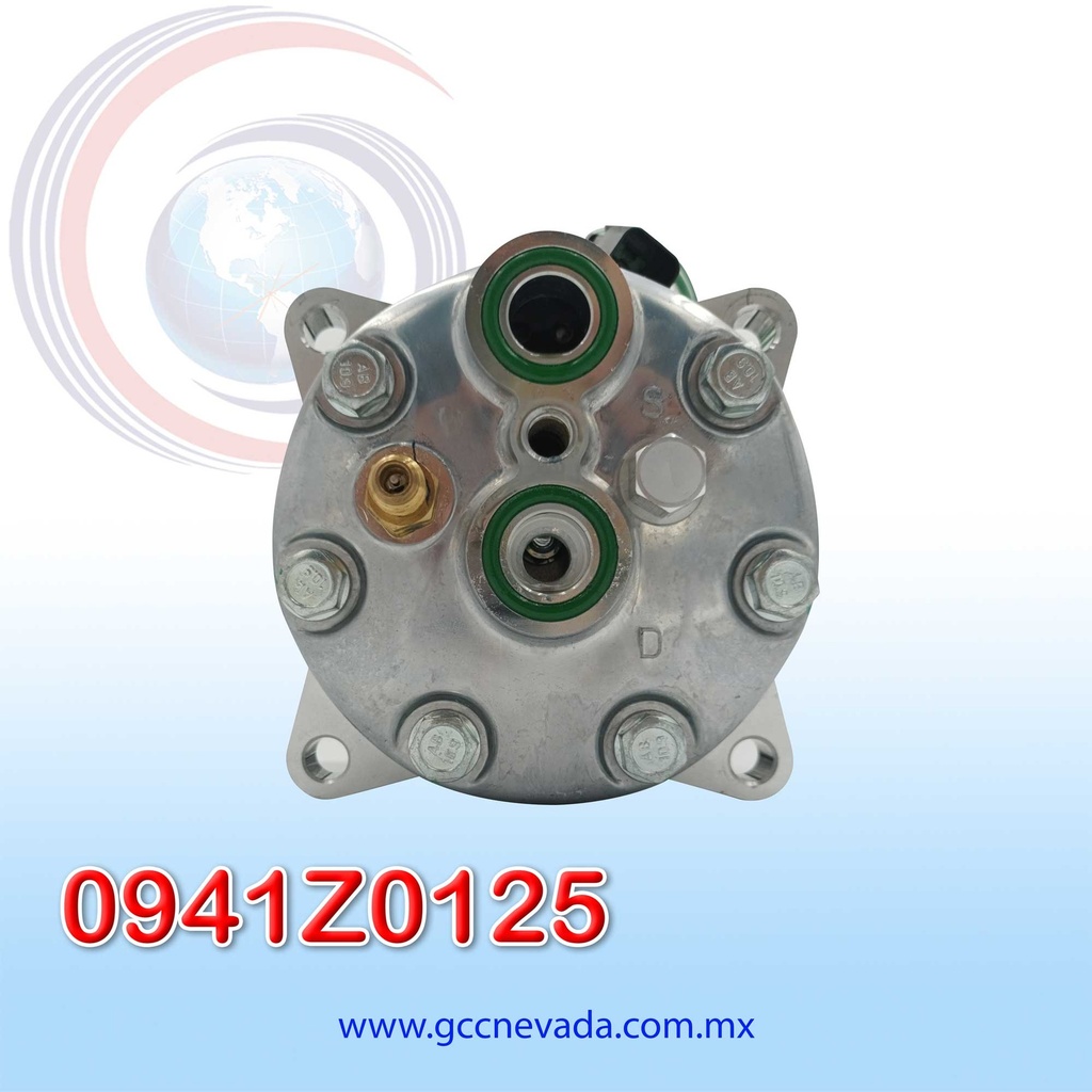 COMPRESOR 709 (CATERPILLAR EXCAVATOR) R-134-A 24V 1A 8 OREJAS NEVADA ASIA