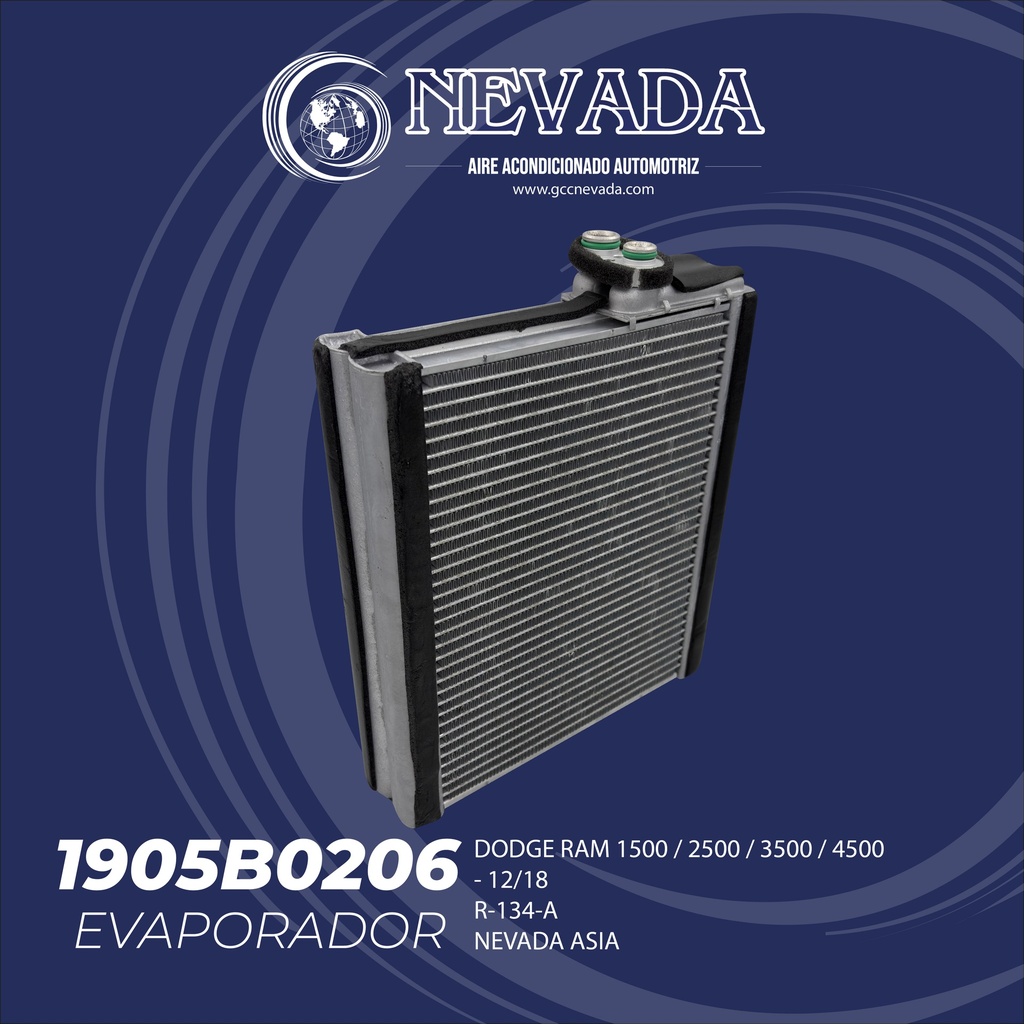EVAPORADOR DODGE RAM 1500 / 2500 / 3500 / 4500 AÑO 12/18 R-134-A NEVADA ASIA