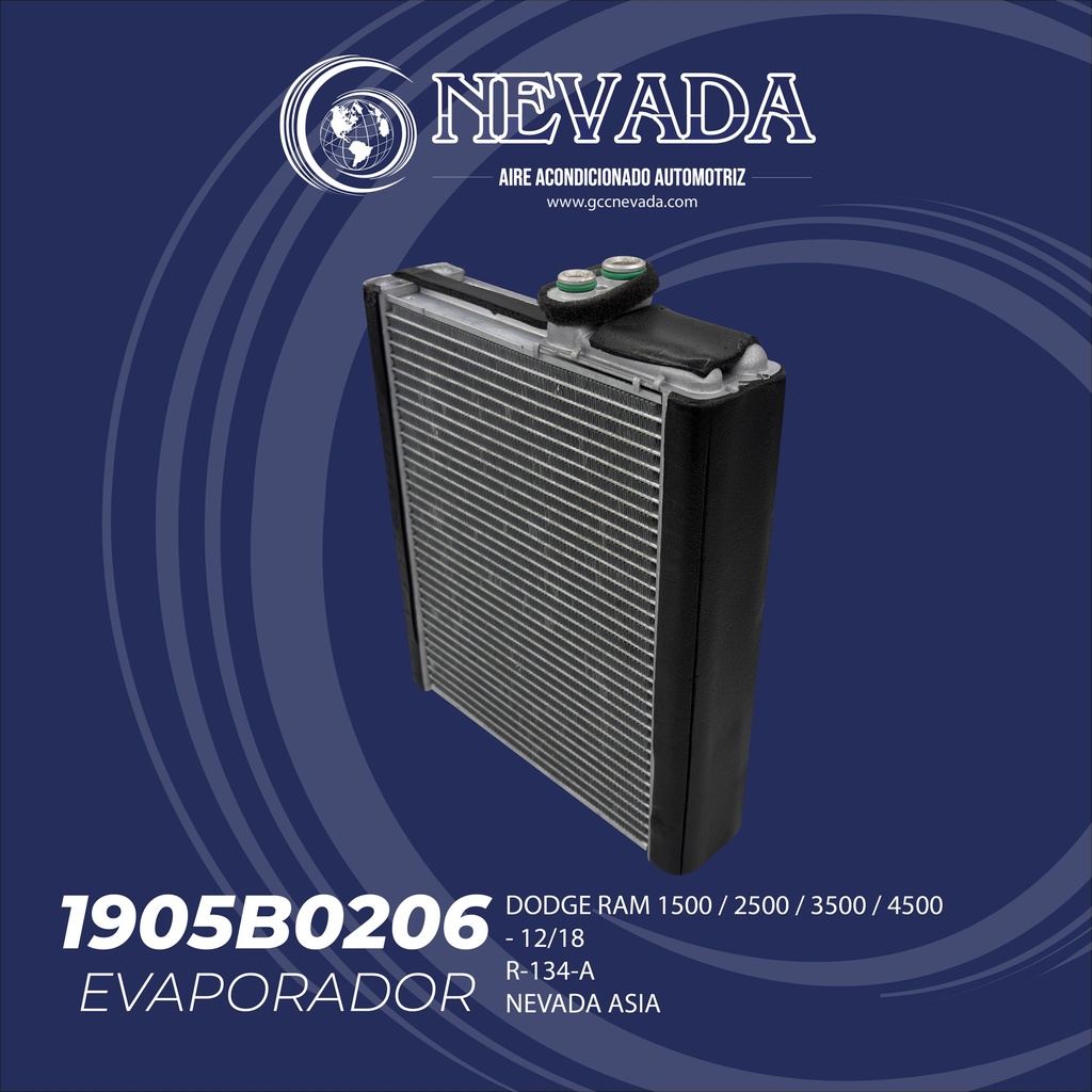 EVAPORADOR DODGE RAM 1500 / 2500 / 3500 / 4500 AÑO 12/18 R-134-A NEVADA ASIA