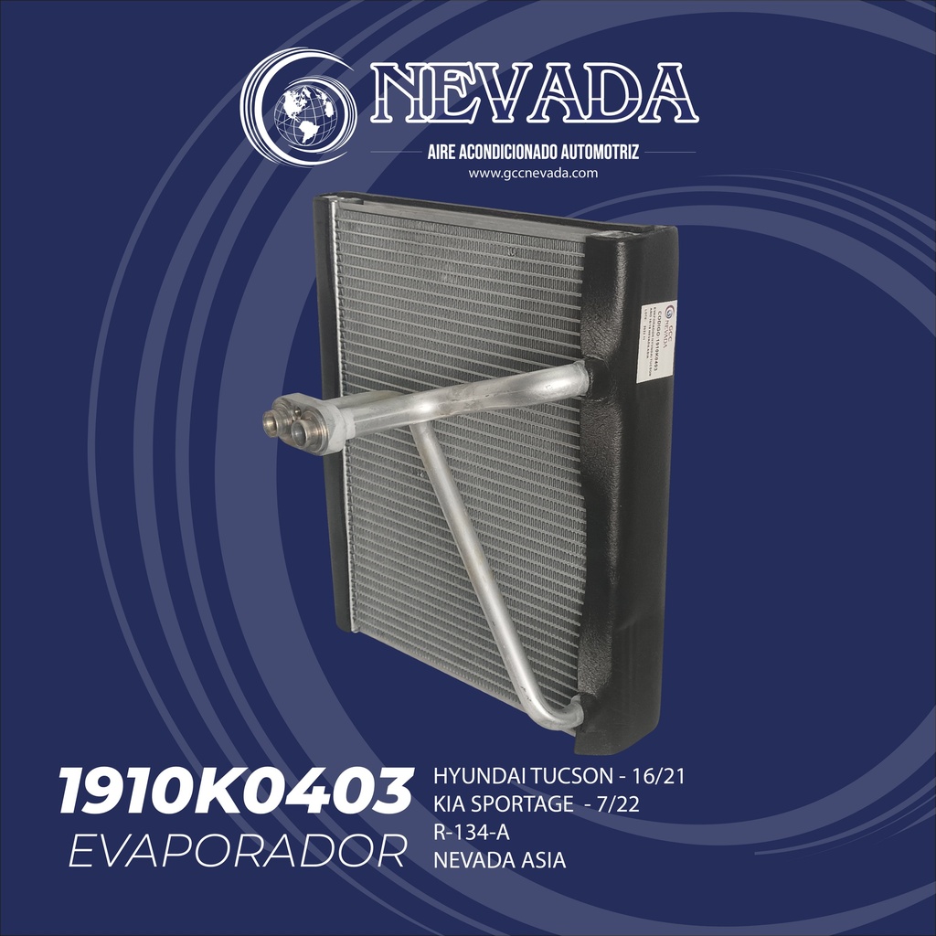 EVAPORADOR HYUNDAI TUCSON AÑO 16/18 NEVADA ASIA