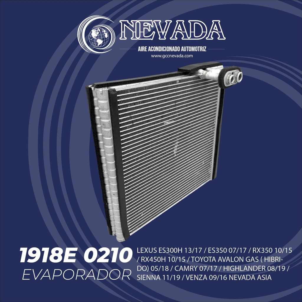 EVAPORADOR LEXUS ES300H 13/17 / ES350 07/17 / RX350 10/15 / RX450H 10/15 / TOYOTA A