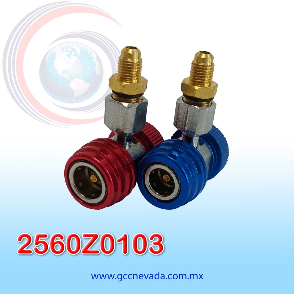 ADAPTADOR UNIVERSAL CARGA ALTA/BAJA R-134 RECTO ASIA