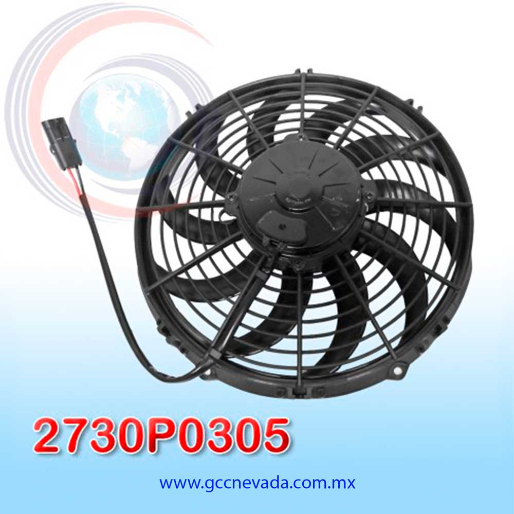 MOTOR ELECTRO VENTIDALOR UNIVERSAL 11" S HELICOIDAL 10 ASPAS 24 V SPAL ITALIA