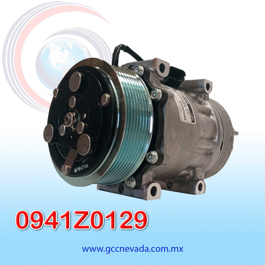 COMPRESOR 709 SANDEN SD7H15 INTERNACIONAL PRO STAR / NAVISTAR R-134-A T/P 8PK 12V USA