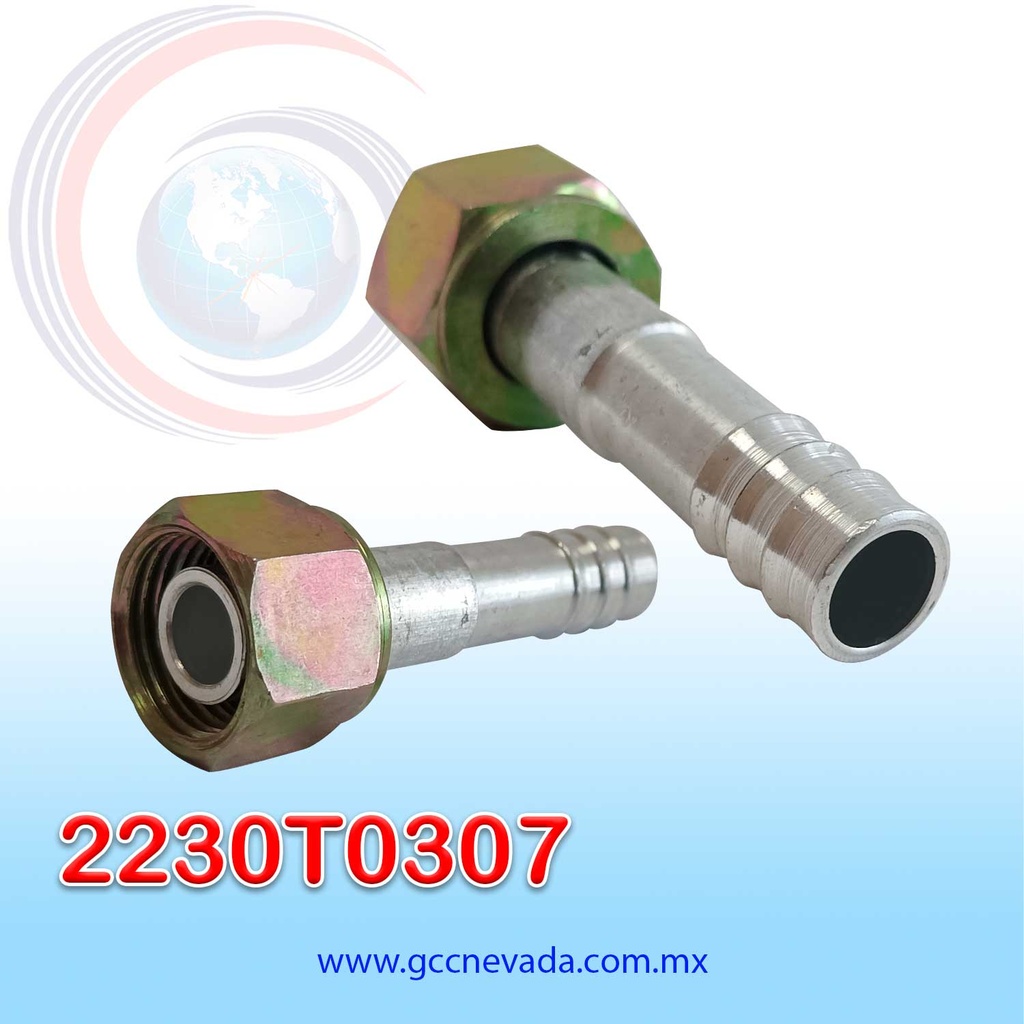 FITTING UNIVERSAL ORING # 10 (1/2") RECTO T/ACERO NEVADA (PAQ 10) ASIA