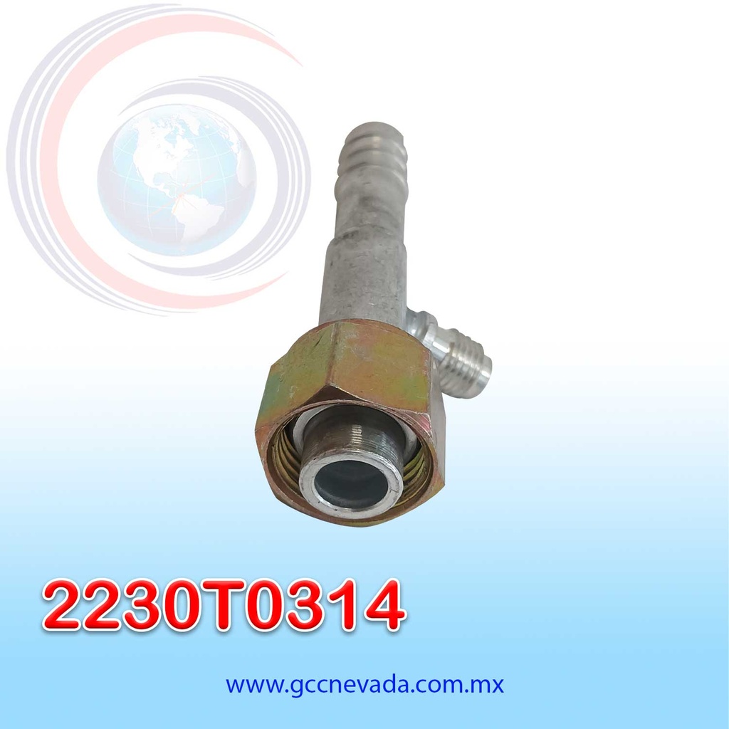 FITTING UNIVERSAL ORING # 10 (1/2") RECTO C/CARGADOR T/ACERO ( PAQ 10)