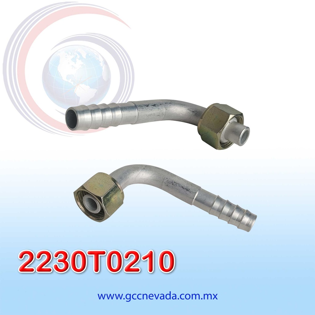 FITTING UNIVERSAL O-RING # 08 (13/32") 90º T/ACERO NEVADA ASIA