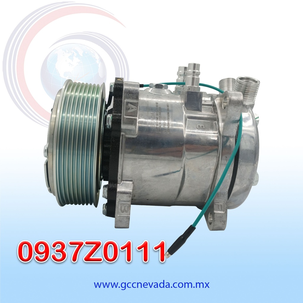 COMPRESOR 507 STD R-134-A 8 OREJAS ORING 24V 8PK NEVADA ASIA