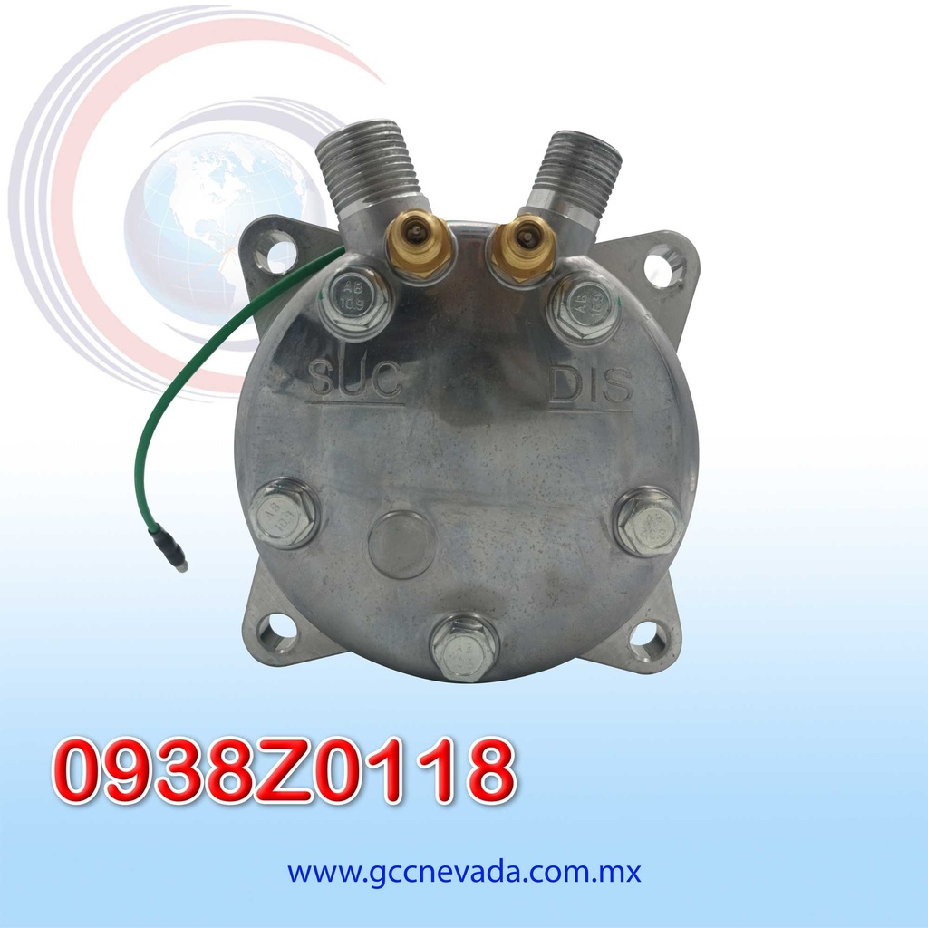 COMPRESOR 508 STD R-134-A 8 OREJAS O-RING 24V 2A NEVADA ASIA