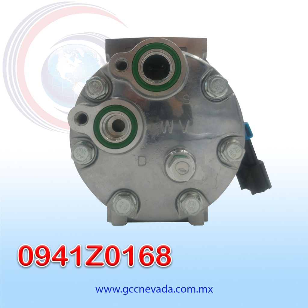 COMPRESOR 709 SD7H15 4326/4324/4116 VOLVO AÑO 08/09 VNM TOMA HORIZONTAL WD R-134-A T/P 8PK 176MM 12V NEVADA ASIA