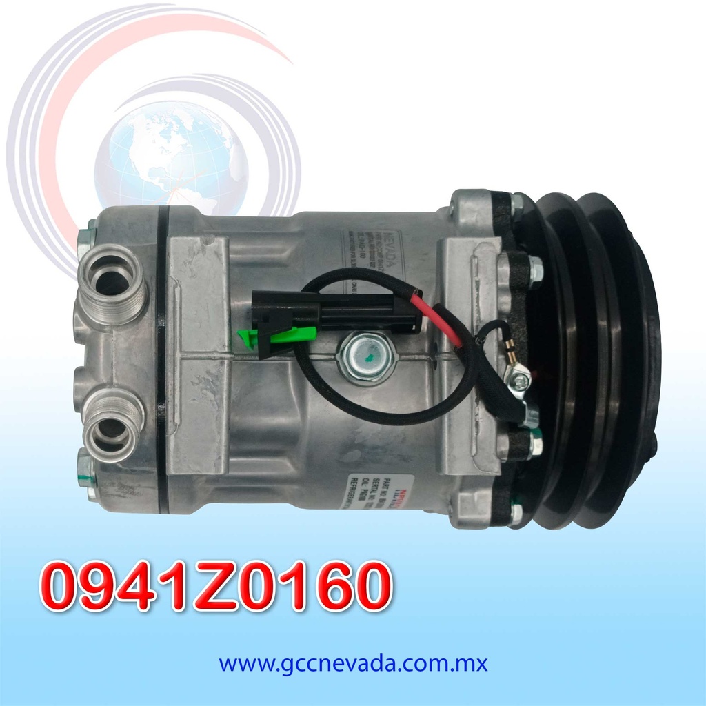 COMPRESOR 709 SD7H15 4626/4699/4780 TOMA VERTICAL ORING JD R-134-A T/P 2A 132MM 12V NEVADA ASIA