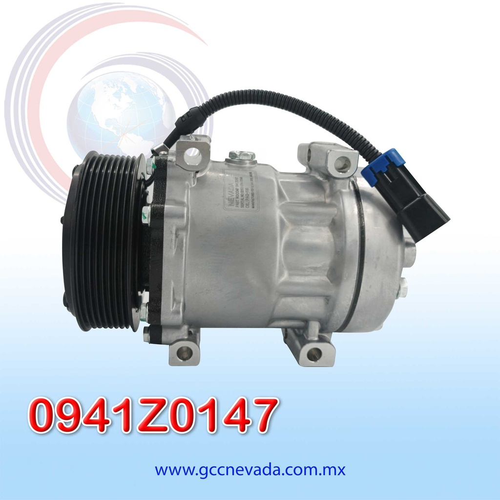COMPRESOR 709 SD7H15 4544/4816 TOMA VERTICAL MUFFLER PAD GWA R-134-A T/P 8PK 119MM 12V NEVADA ASIA