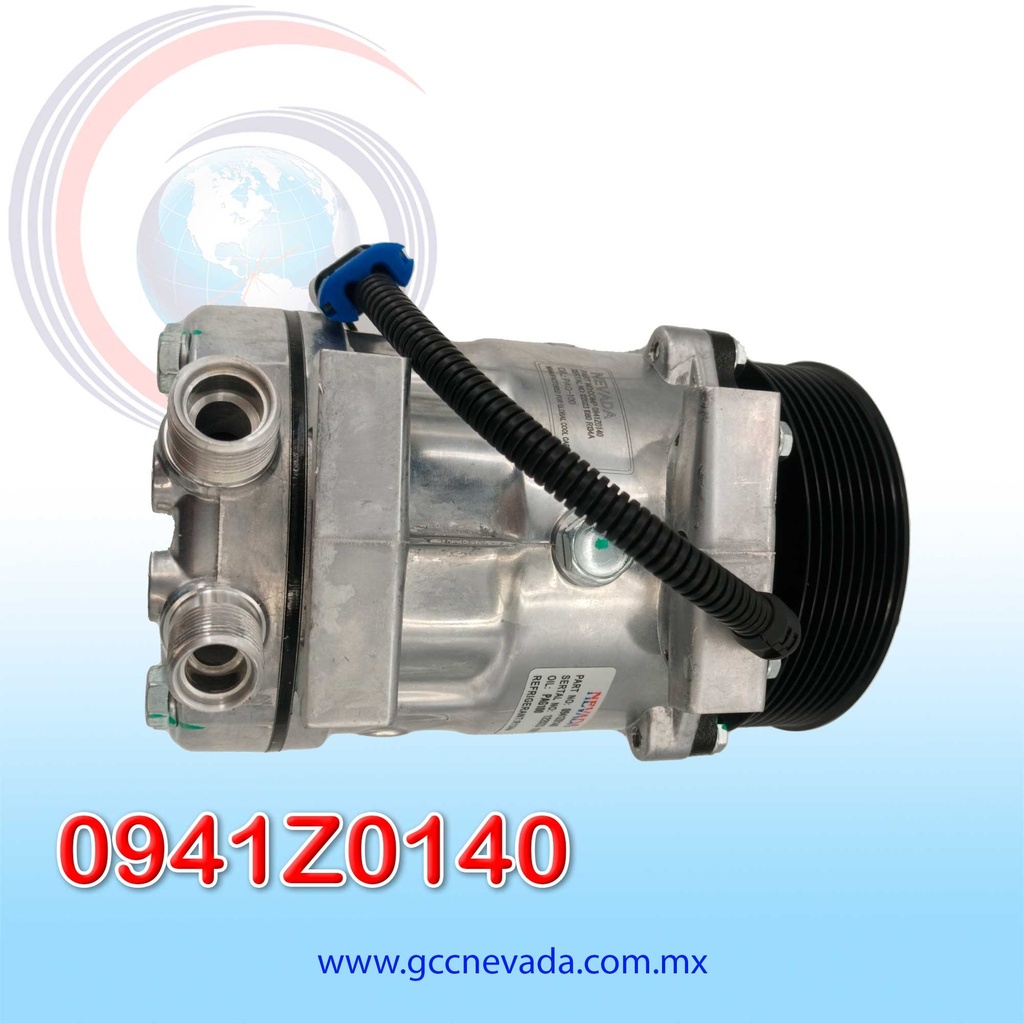 COMPRESOR 709 SD7H15 TOMA VERTICAL O-RING R-134-A T/P 8PK 123MM 12V NEVADA ASIA
