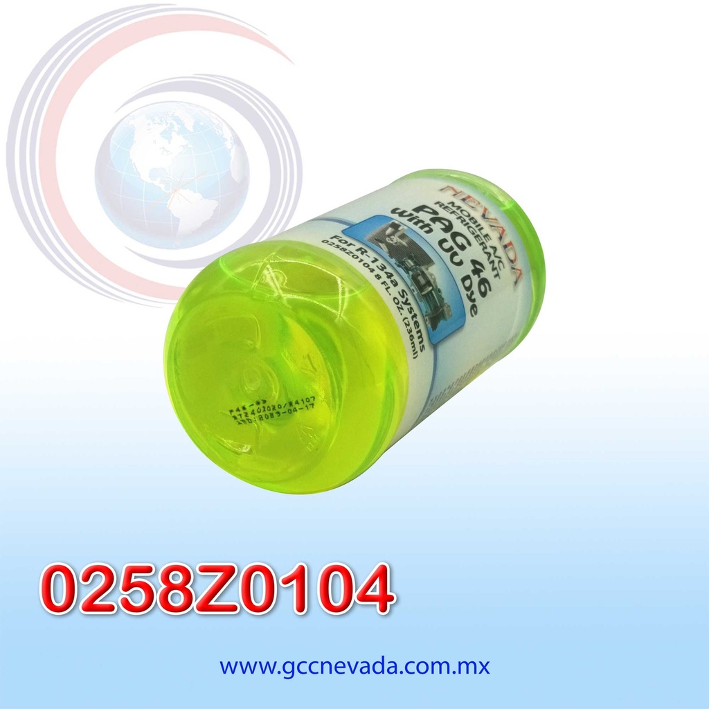 ACEITE REFRIG PAG (46) U/V R-134-A (8 ONZAS)(PAQ 12PZAS) NEVADA USA