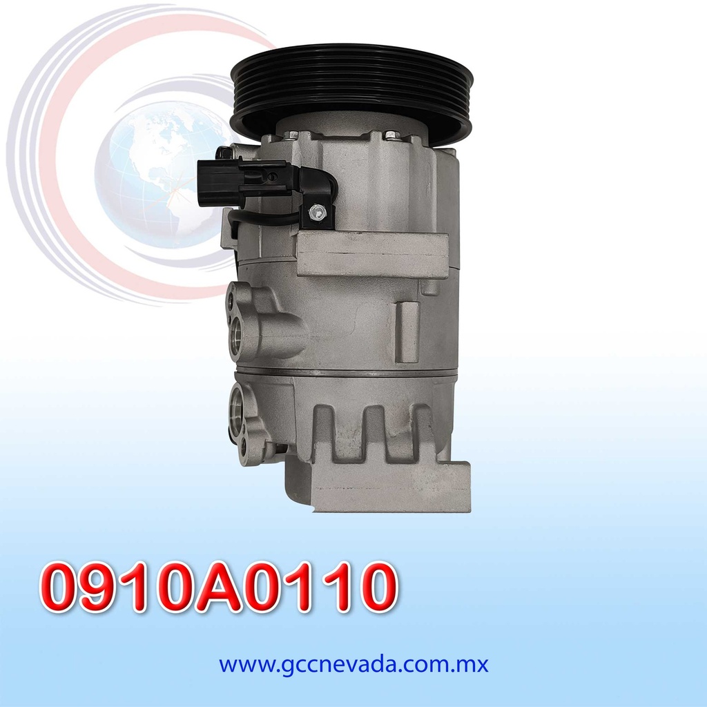 COMPRESOR HYUNDAI ELANTRA 1.6L / CRETA AÑO 14/17 / KIA SOUL 1.6L / FORTE 1.6L 14/19 T/P 6PK 129MM 12V VS14E NEVADA ASIA