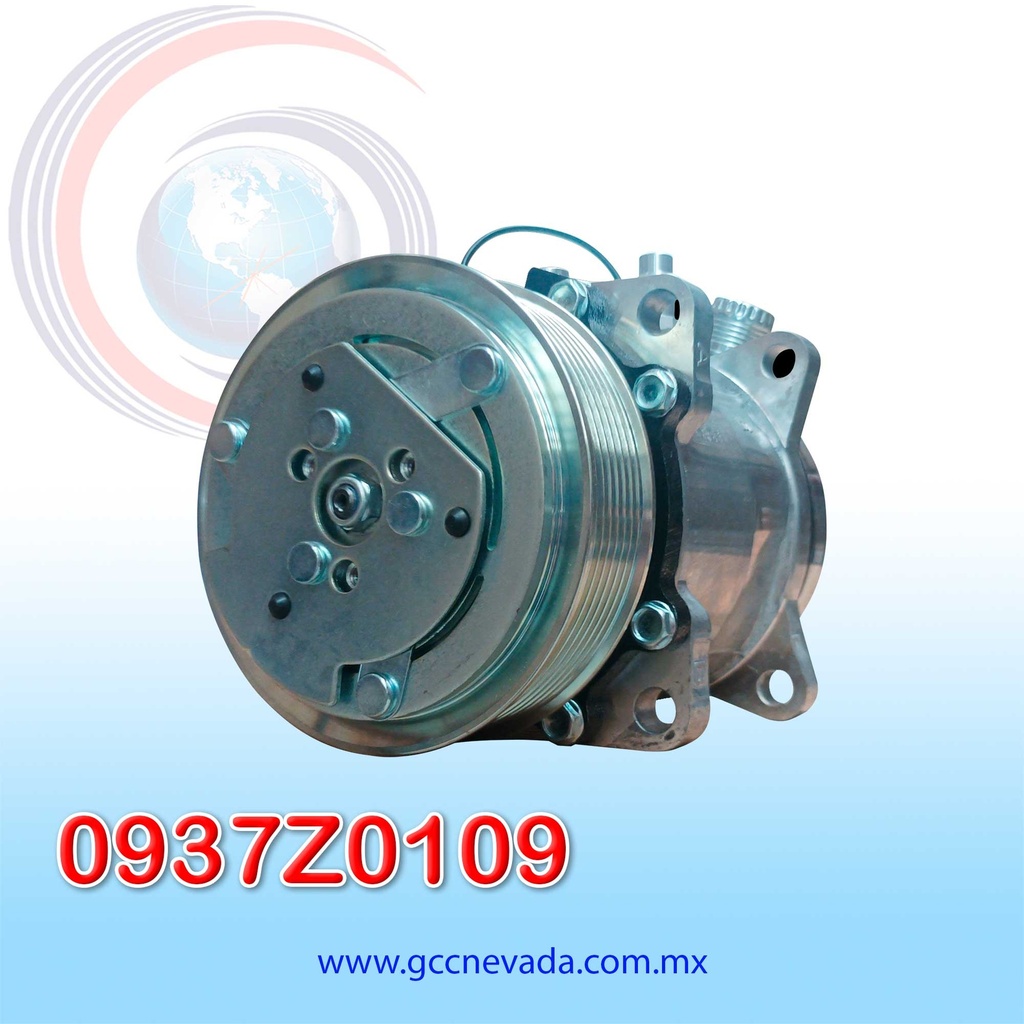 COMPRESOR 507 STD R-134-A 8 OREJAS TOMA VERTICAL O-RING 8PK 123MM 12V SD5H11 NEVADA ASIA