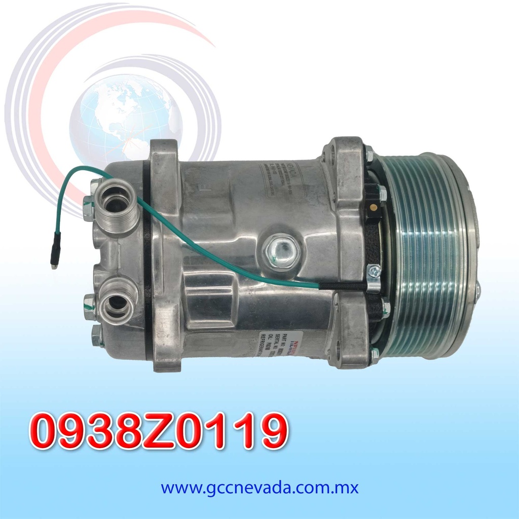 COMPRESOR 508 STD R-134-A 8 OREJAS ORING 24V 8PK NEVADA ASIA