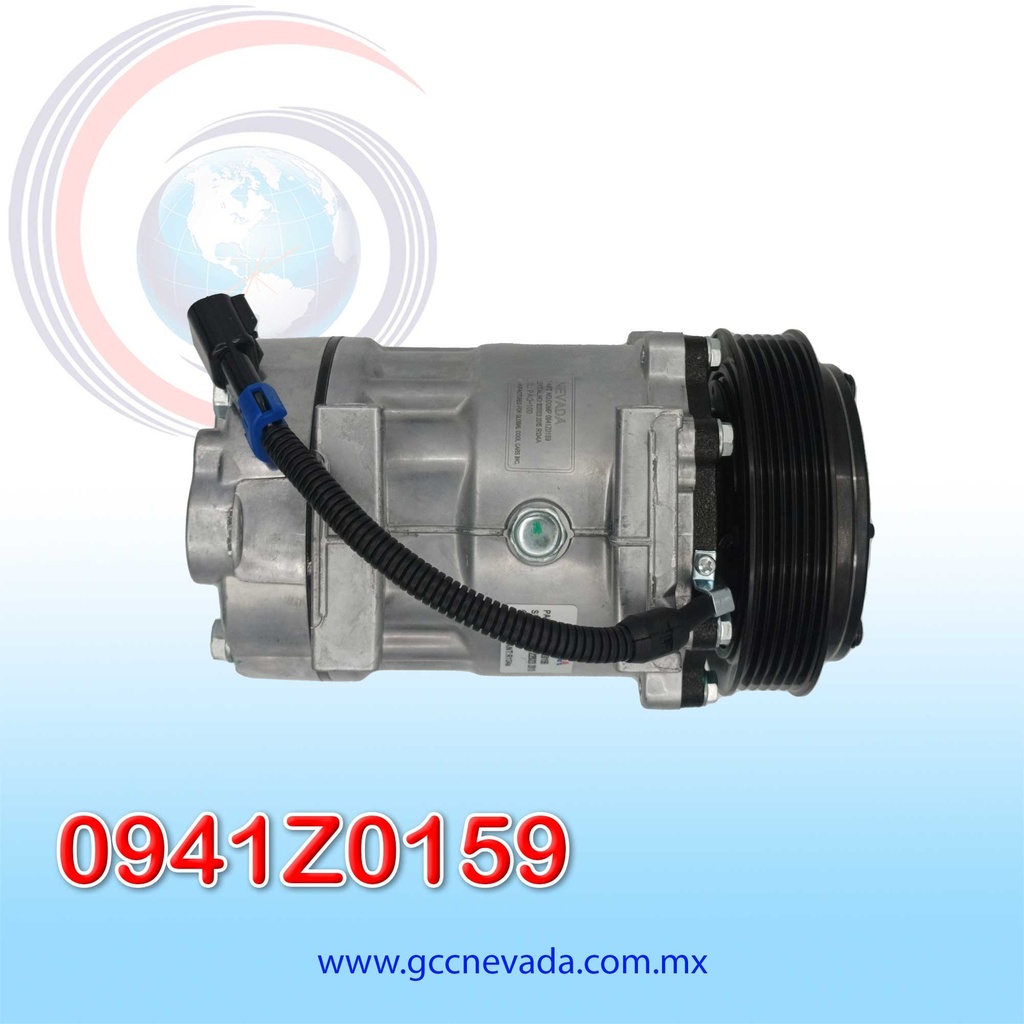 COMPRESOR 709 SD7H15 4085/4494/4757/4891 TOMA HORIZONTAL MUFFLER PAD WV R-134-A T/P 6PK 132MM 12V NEVADA ASIA