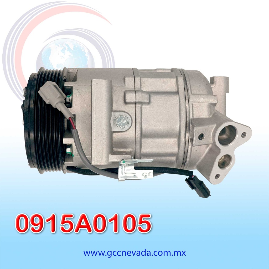 COMPRESOR NISSAN SENTRA AÑO 13-17 / TSURU 14-15 / RENAULT KARDIAN AÑO 24-26 / CAPTUR II 19-23 / CLIO 5 19-24 R-134-AT/P 6PK 118MM 12V VSC14EC (VALEO) NEVADA ASIA