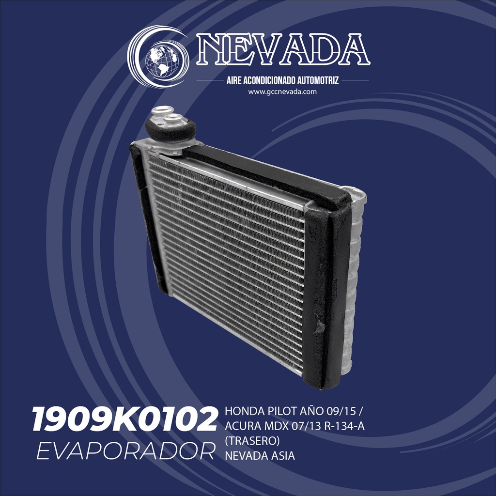 EVAPORADOR HONDA PILOT AÑO 09/15 / ACURA MDX 07/13 R-134-A (TRASERO) NEVADA ASIA