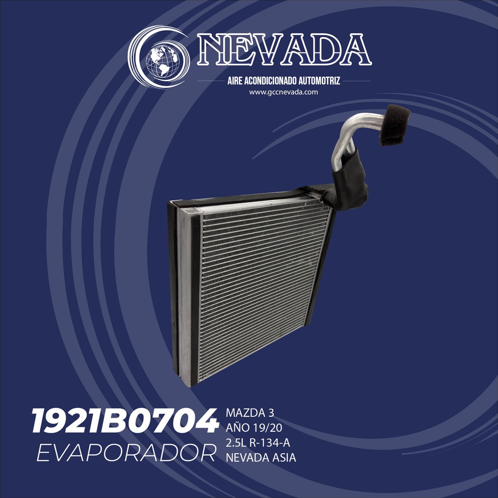 EVAPORADOR MAZDA 3 AÑO 19/20 2.5L R-134-A NEVADA ASIA