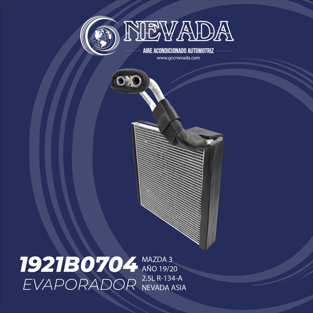 EVAPORADOR MAZDA 3 AÑO 19/20 2.5L R-134-A NEVADA ASIA