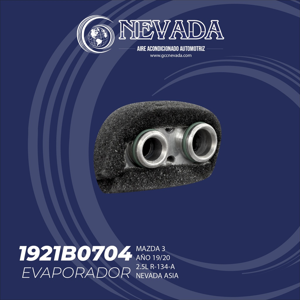 EVAPORADOR MAZDA 3 AÑO 19/20 2.5L R-134-A NEVADA ASIA