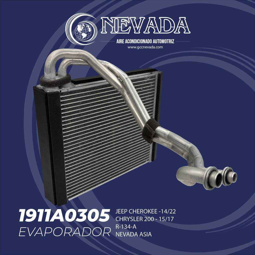 EVAPORADOR JEEP CHEROKEE AÑO 14/22 / CHRYSLER 200 15/17 R-134-A NEVADA ASIA